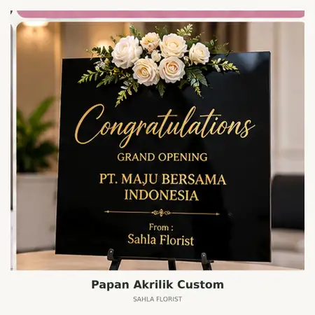 Papan Bunga Akrilik Dago